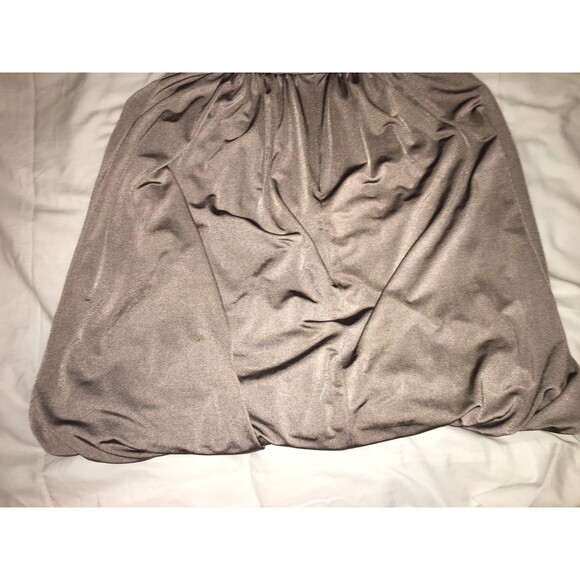 Mikael Aghal dress Women 2 gray beaded strapless short bubble hem Formal 90s Y2K - Picture 6 of 12